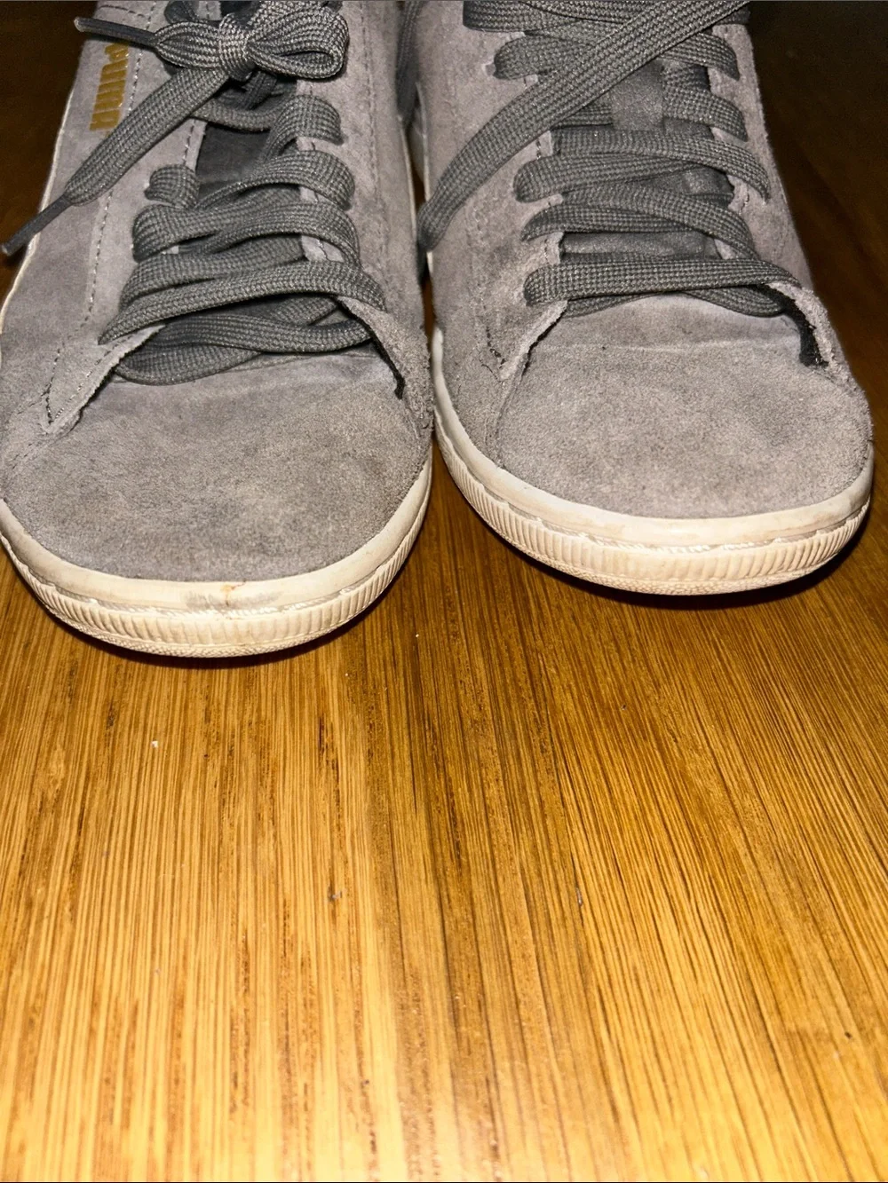 Puma Women's Size 8 Gray Suede Low-Top Sneakers